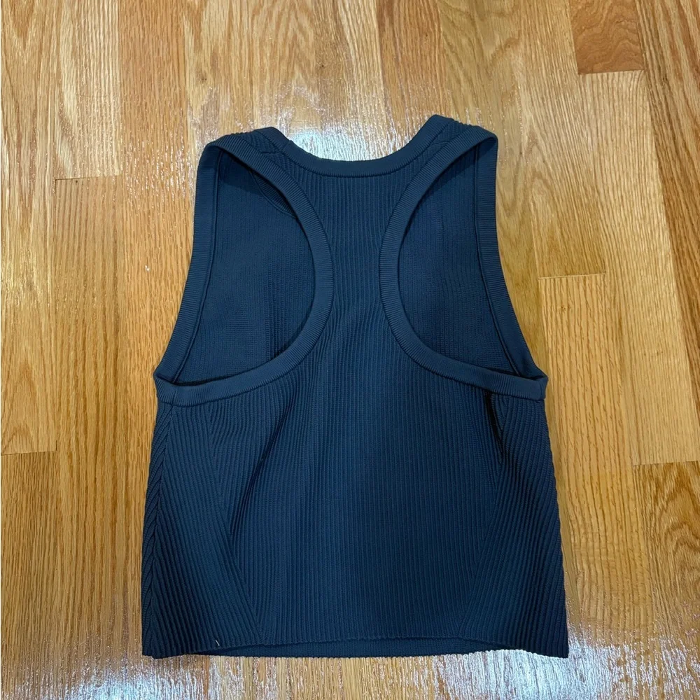 Cuts Clothing cropped Navy Ribbed Tank Top - Picture 3 of 3